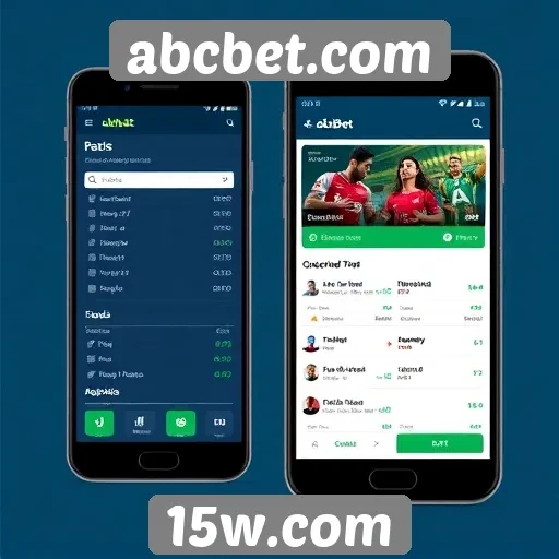 Interface do usuário do abcbet.com em dispositivos móveis